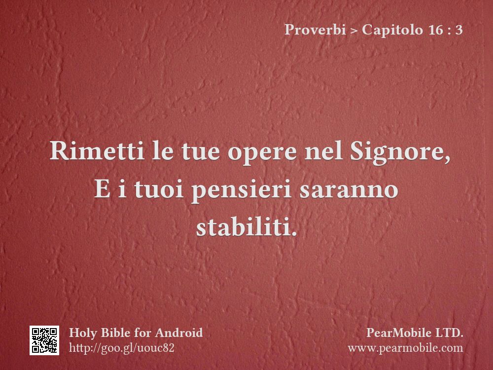 Proverbi, Capitolo 16:3